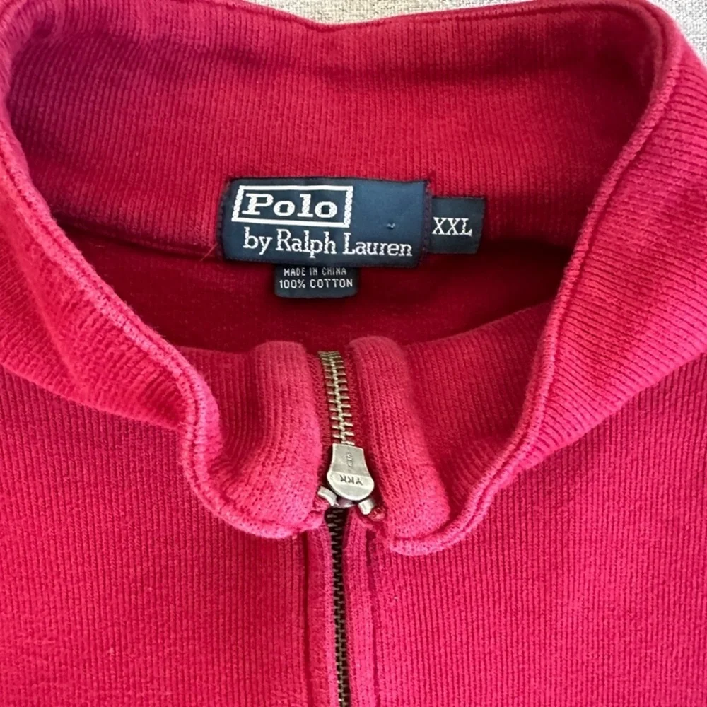 Polo Ralph Lauren Quarter Zip Pullover Jacket Men's Size XXL Red